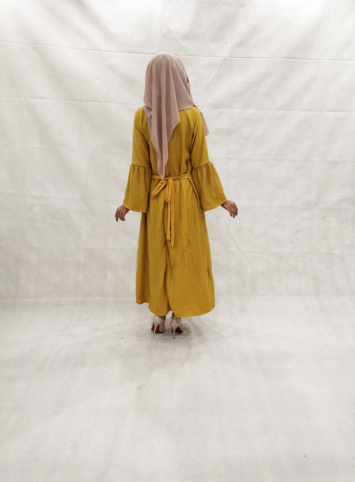 SW5225 BASIC PLAIN JUBAH MUSTARD