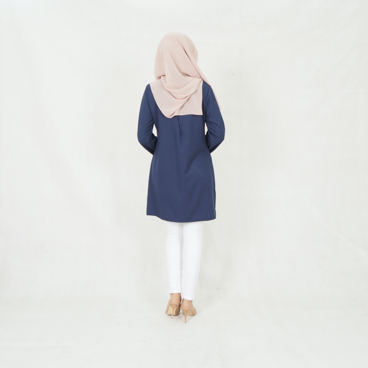 SW5298 AISYA WOMEN'S BLOUSE NAVY BLUE