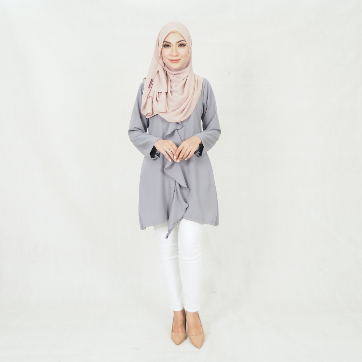 SW5298 AISYA WOMEN'S BLOUSE GREY