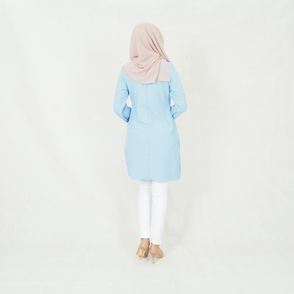 SW5299 STYLISH WOMEN'S BLOUSE BABY BLUE