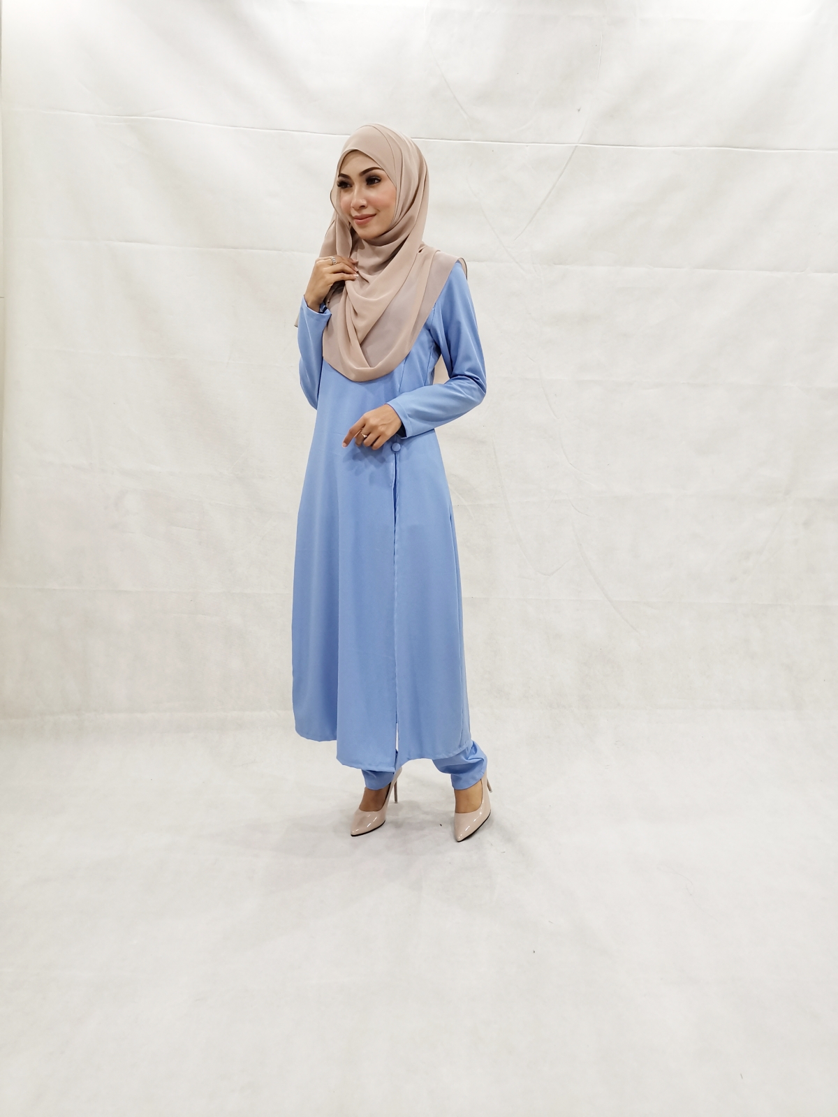 SW5304 WOMEN'S BLOUSE & PALAZZO BLUE