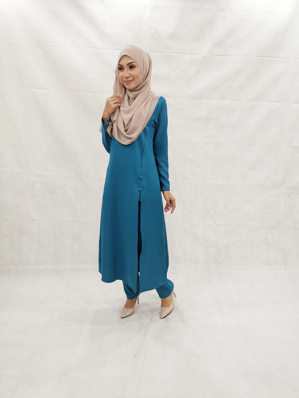 SW5304 WOMEN'S BLOUSE & PALAZZO GREEN