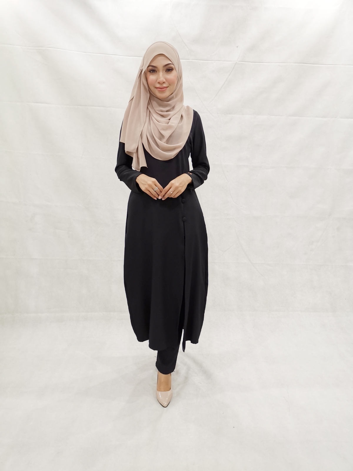 SW5304 WOMEN'S BLOUSE & PALAZZO BLACK