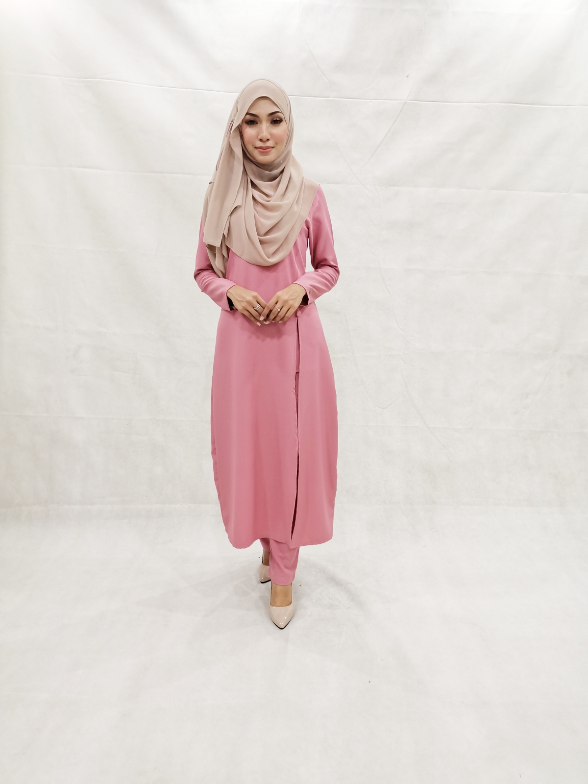 SW5304 WOMEN'S BLOUSE & PALAZZO PINK