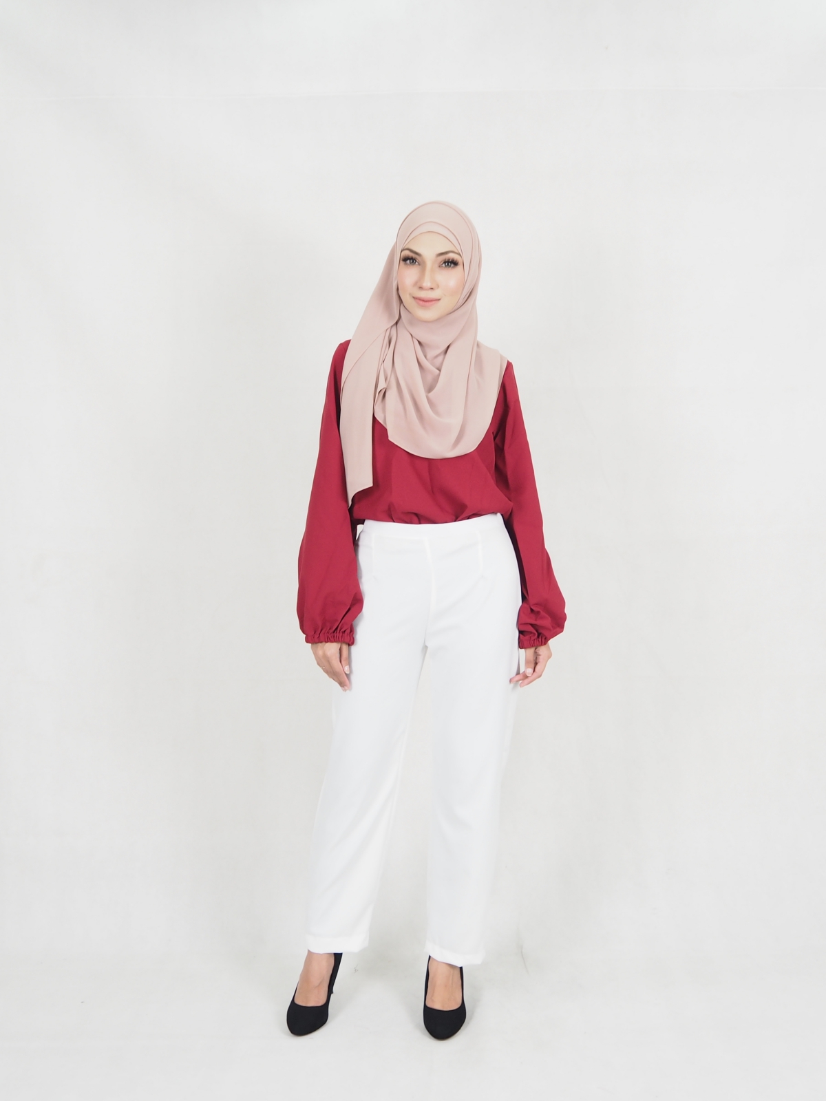 SW5324 WOMEN'S FASHION PANTS WHITE