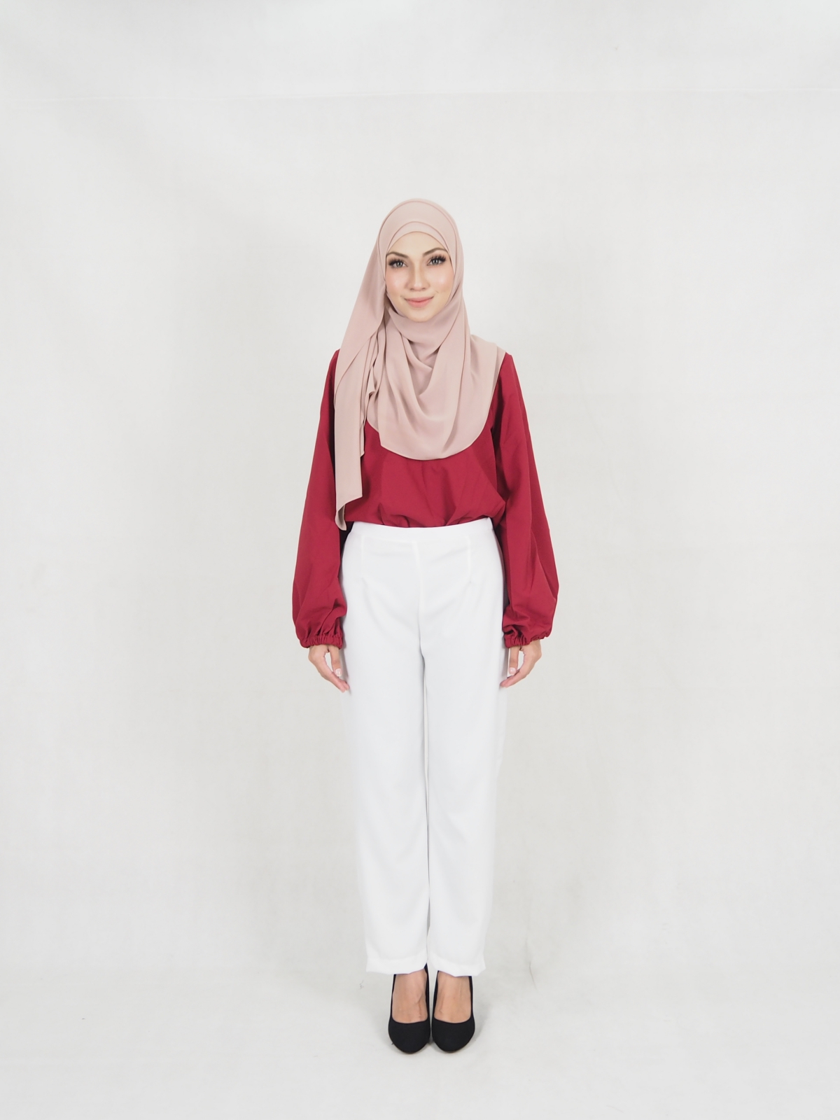 SW5324 WOMEN'S FASHION PANTS WHITE