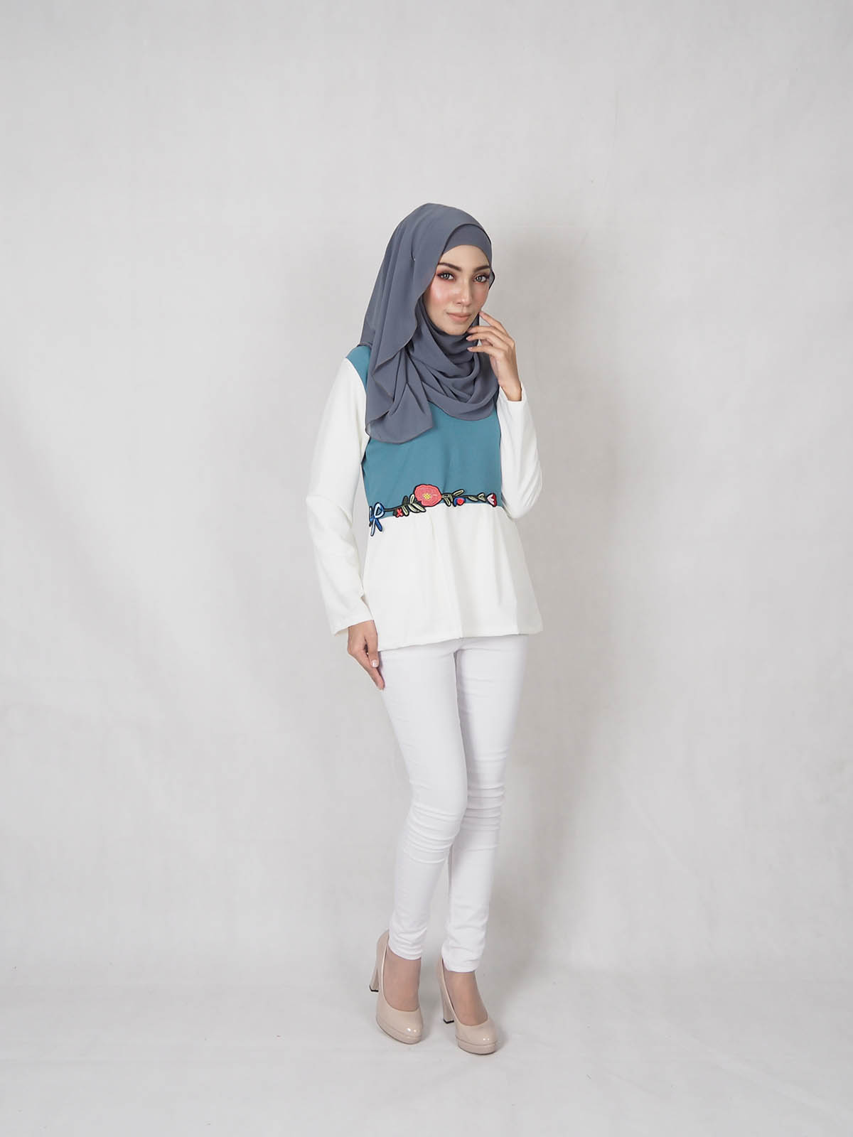 SW5335 MUSLIMAH BLOUSE GREEN