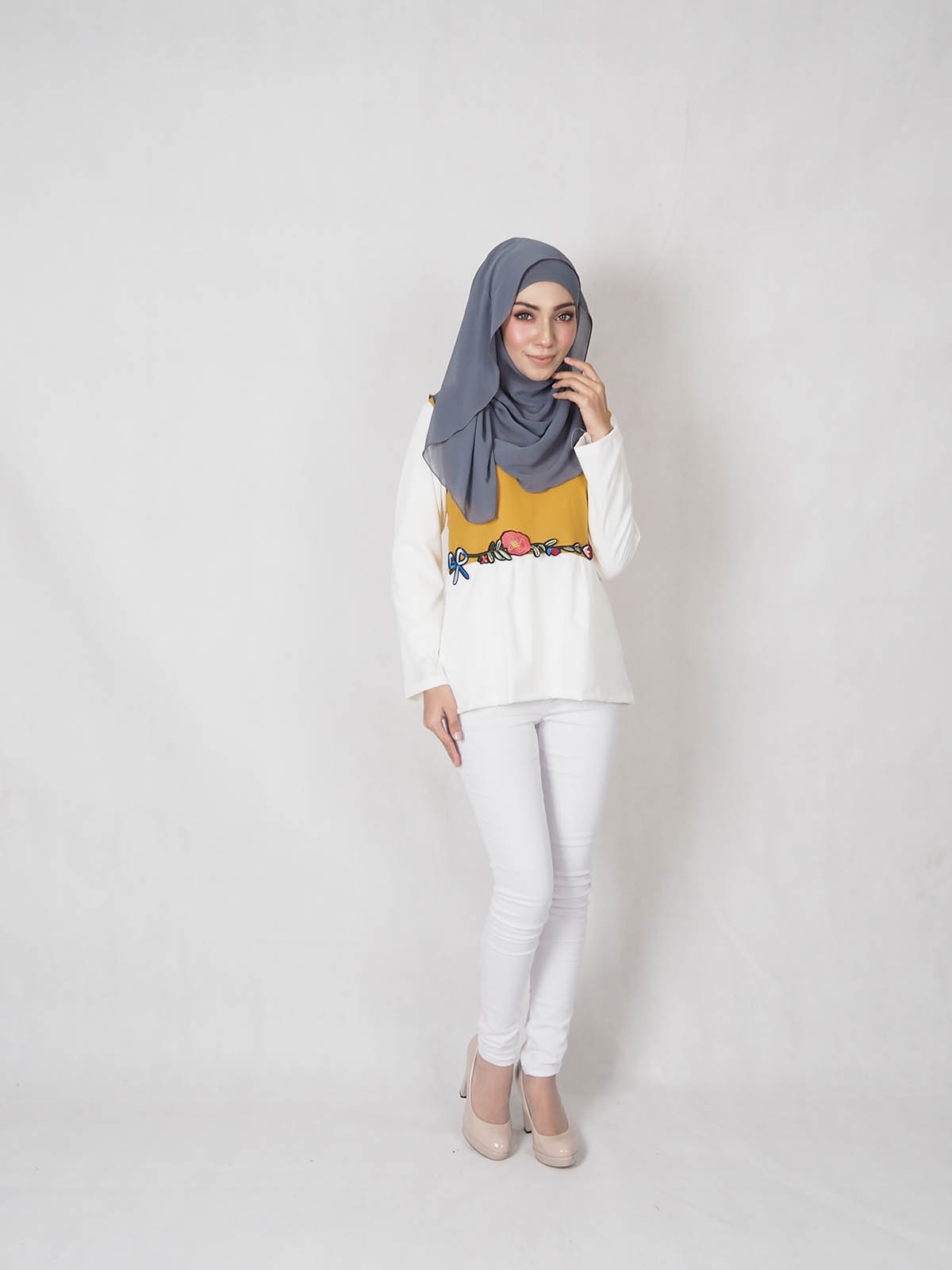 SW5335 MUSLIMAH BLOUSE MUSTARD