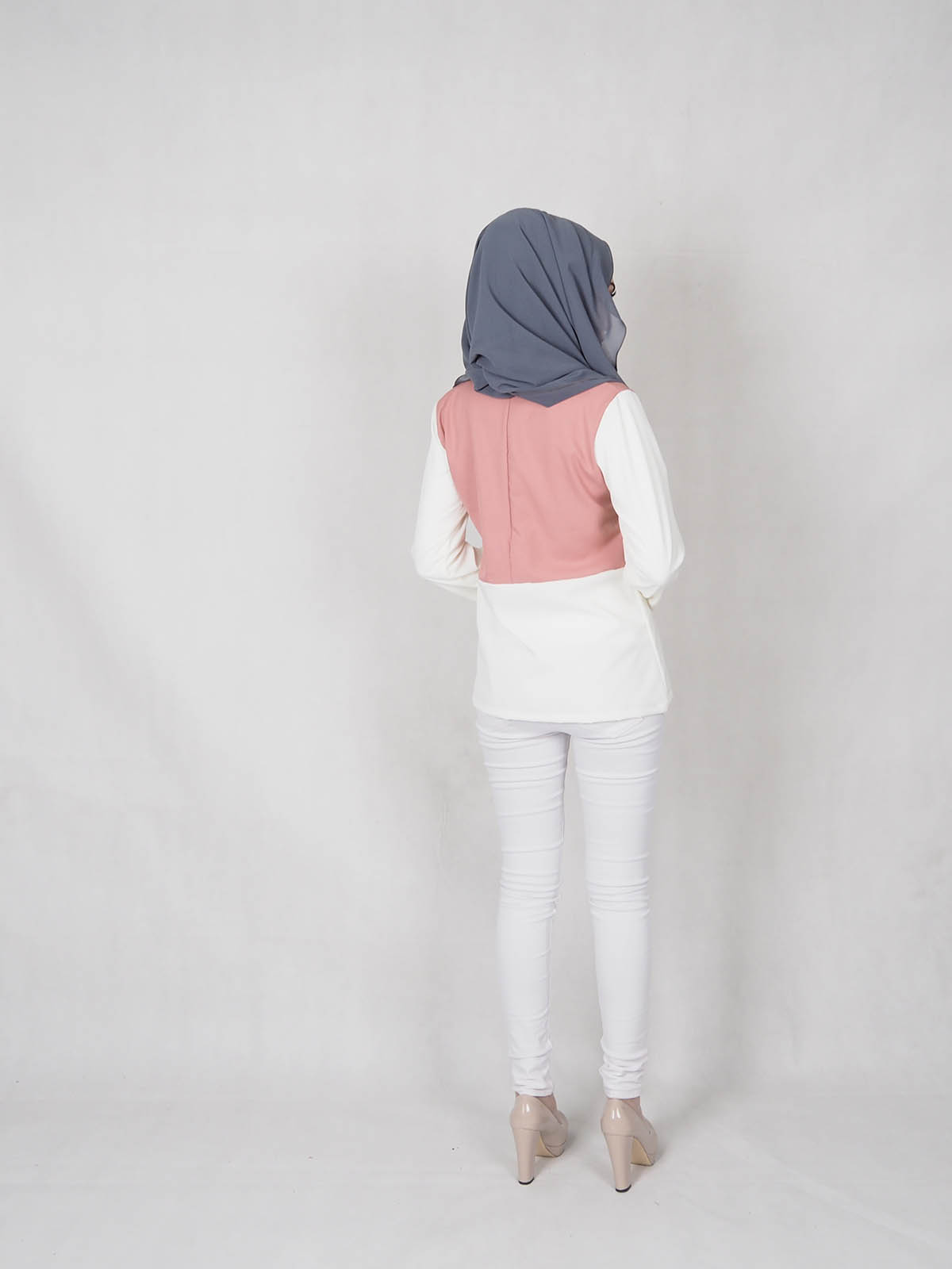 SW5335 MUSLIMAH BLOUSE DUSTY PINK