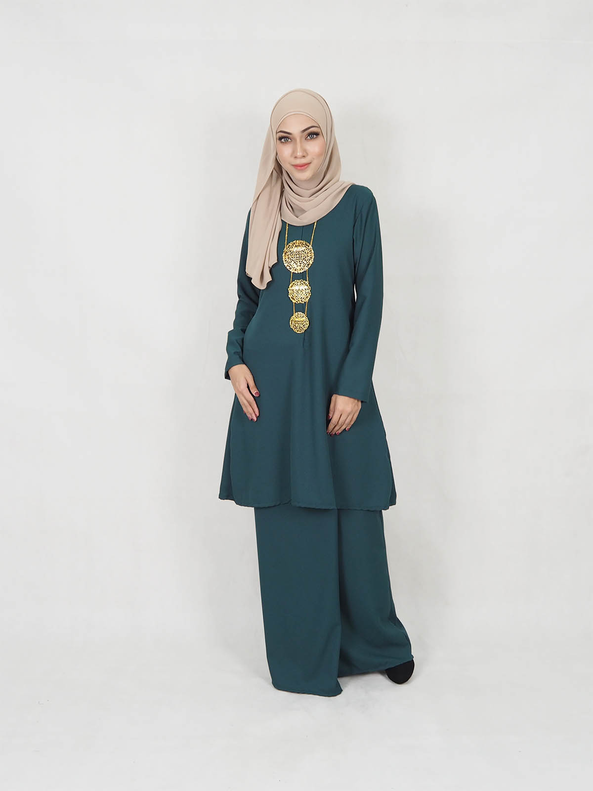 SW5346 MODERN KURUNG PAHANG EMERALD GREEN