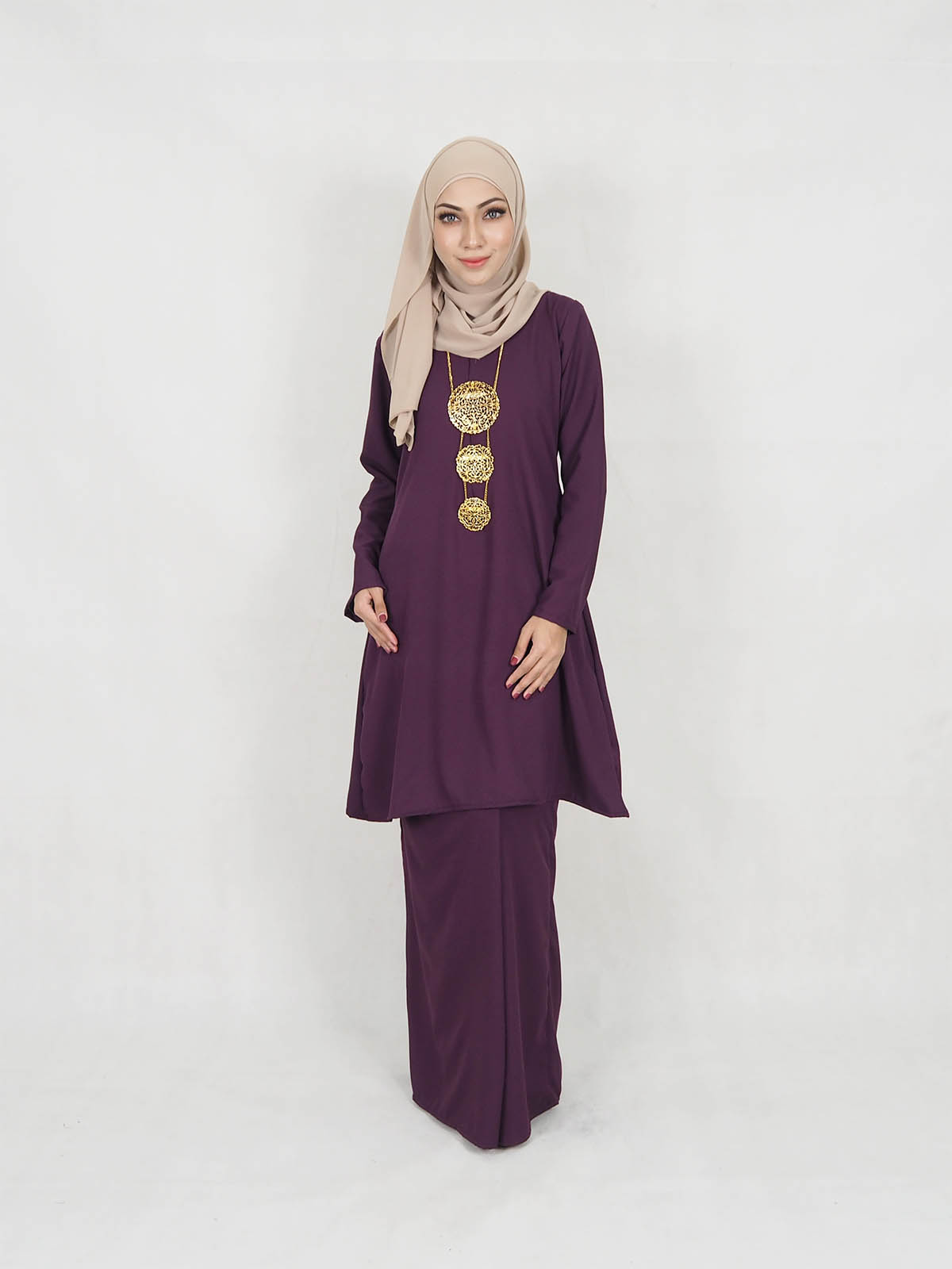 SW5346 MODERN KURUNG PAHANG PURPLE