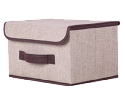 WST701 - Foldable Storage Box Linen Storage Box Beige
