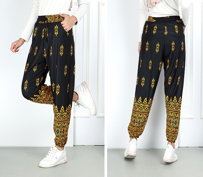 QA-763 PRINTED ALADIN PANTS 05