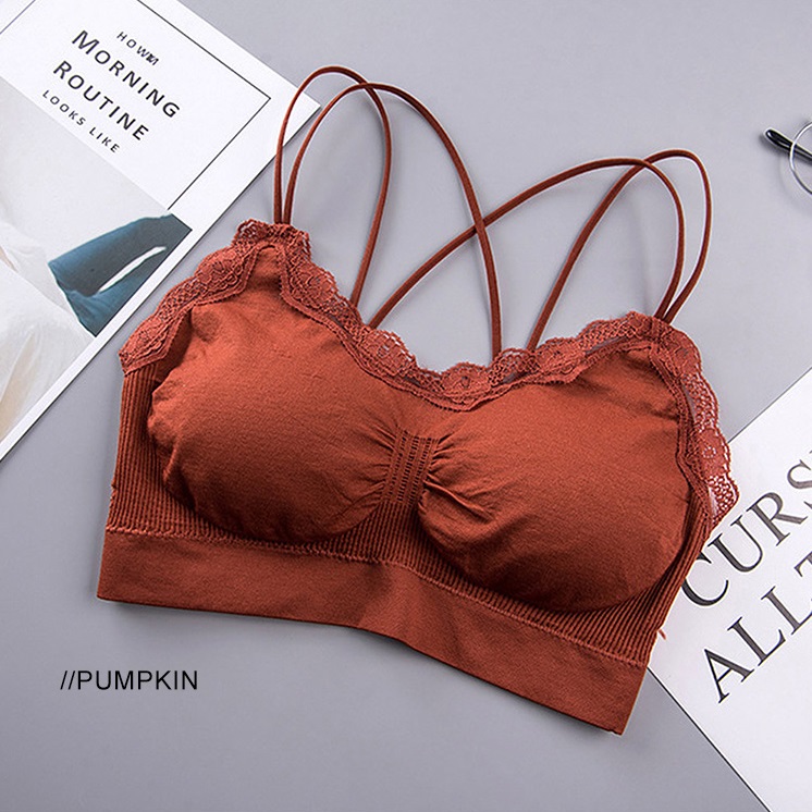 QA-767 CROSS TUBE BRA PUMPKIN