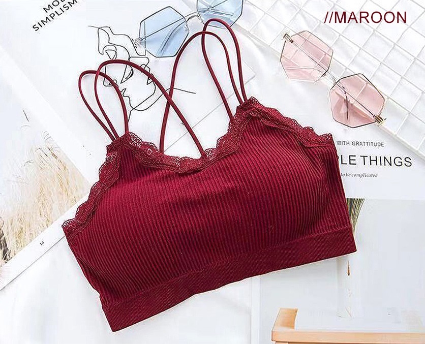 QA-768 WOMEN'S TUBE BRA MAROON