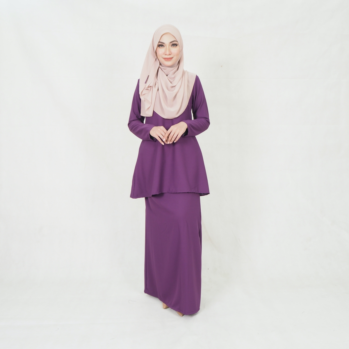 SW5201 MODERN PLAIN KURUNG PINK