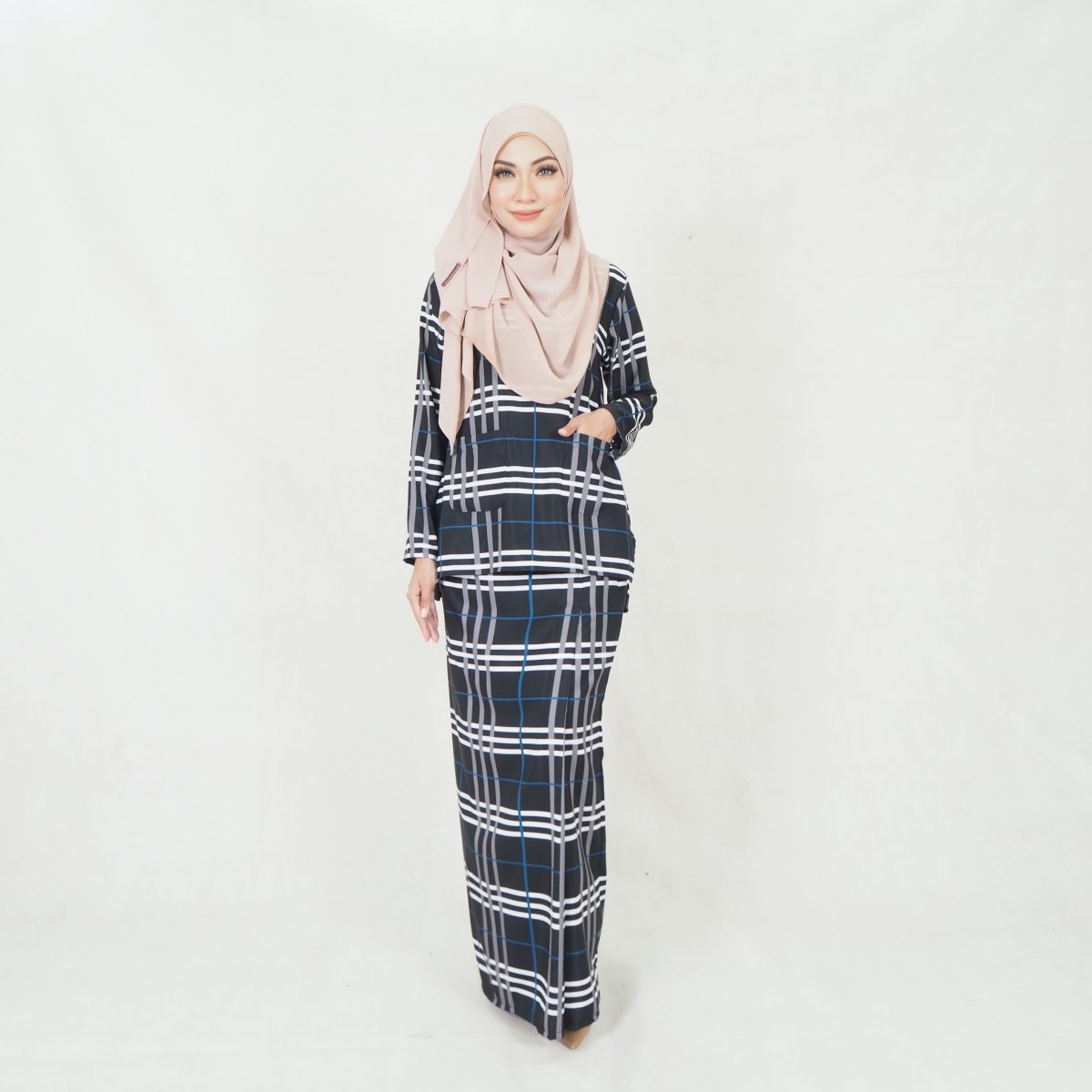 SW5202 PRINTED KURUNG KEDAH BLACK
