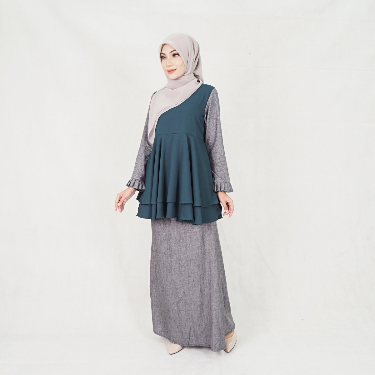 SW5204 BAJU KURUNG SET EMERALD GREEN