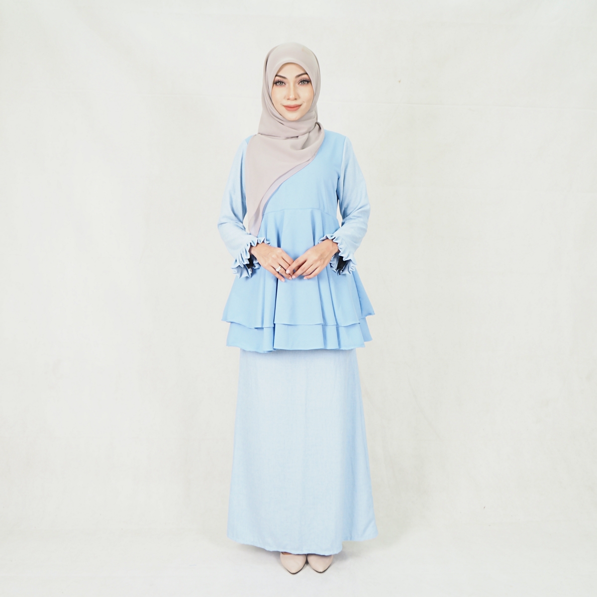 SW5204 BAJU KURUNG SET BABY BLUE