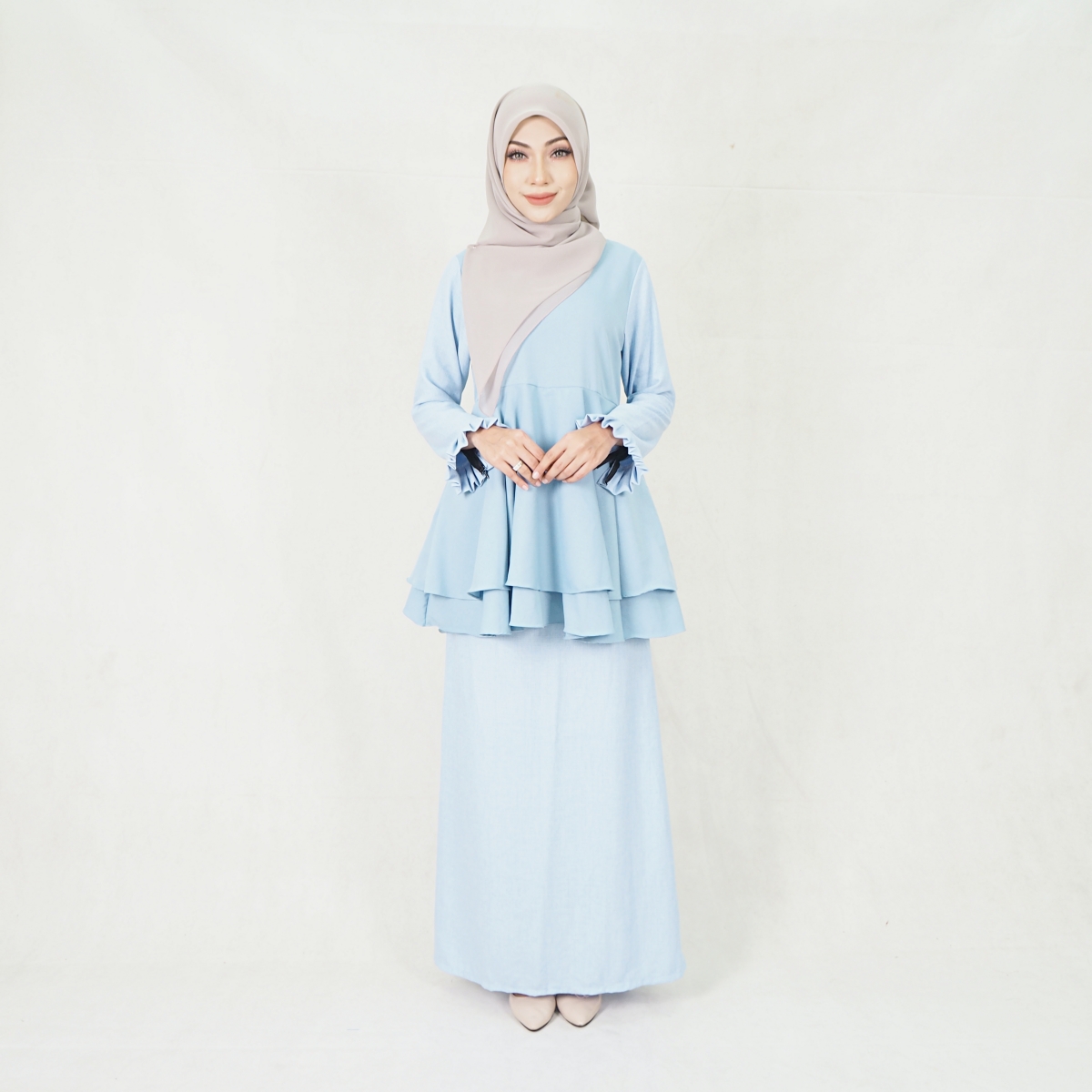 SW5204 BAJU KURUNG SET BLUE