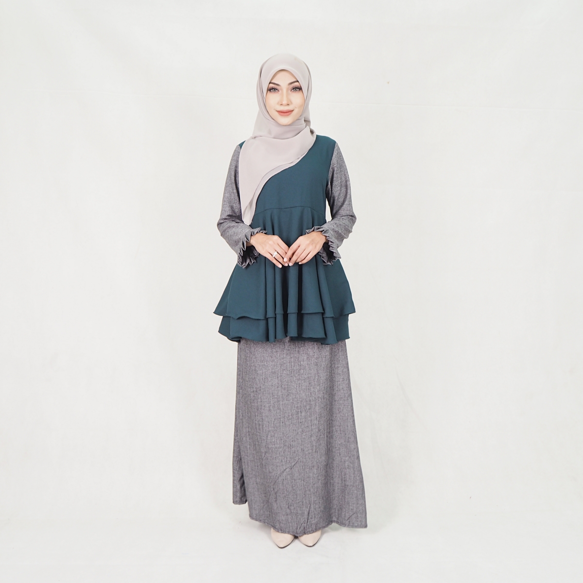 SW5204 BAJU KURUNG SET EMERALD GREEN