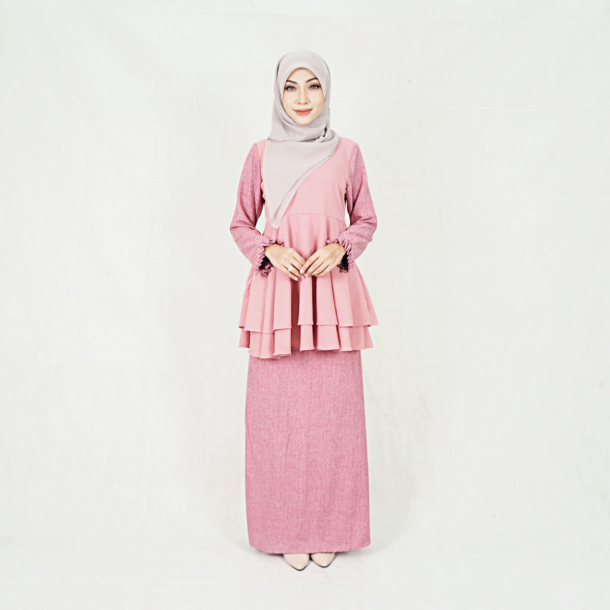 SW5204 BAJU KURUNG SET PINK