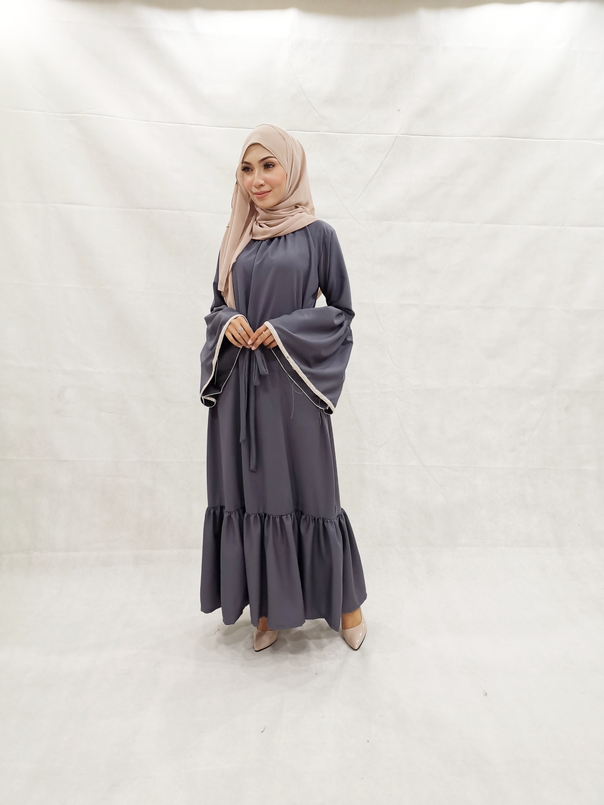 SW5206 MODERN WOMEN'S JUBAH GREY