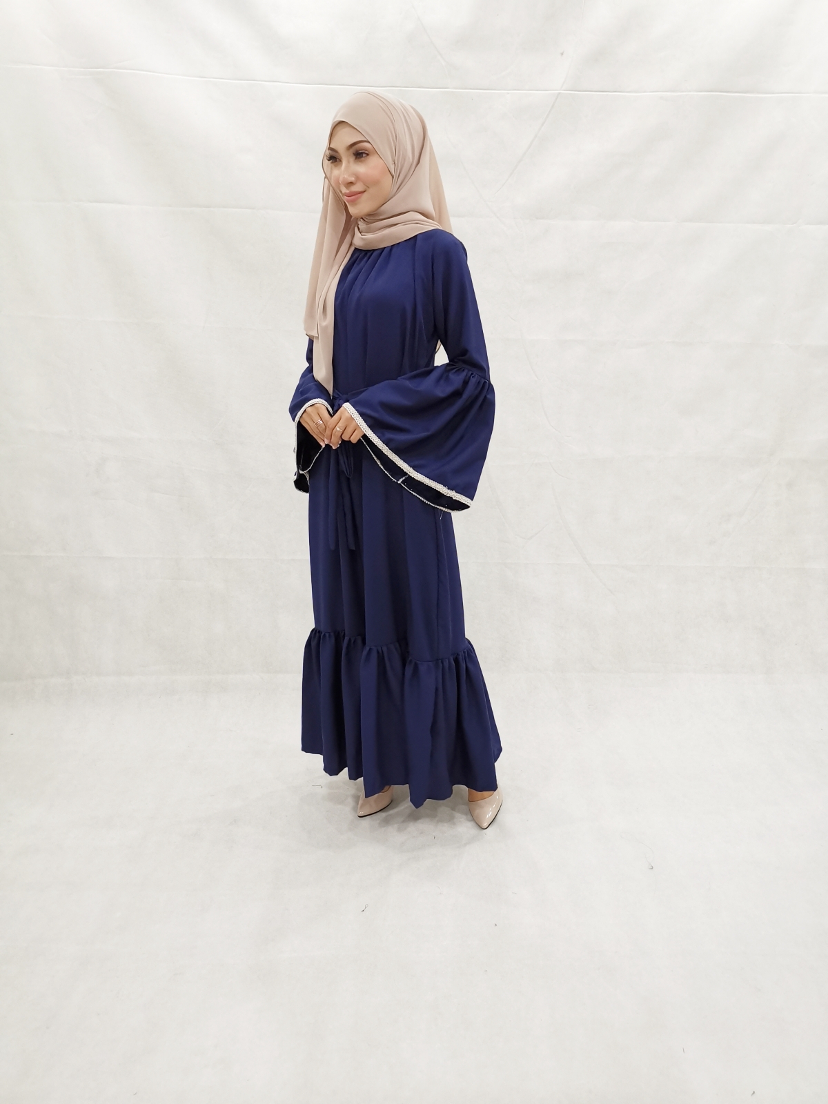 SW5206 MODERN WOMEN'S JUBAH NAVY BLUE