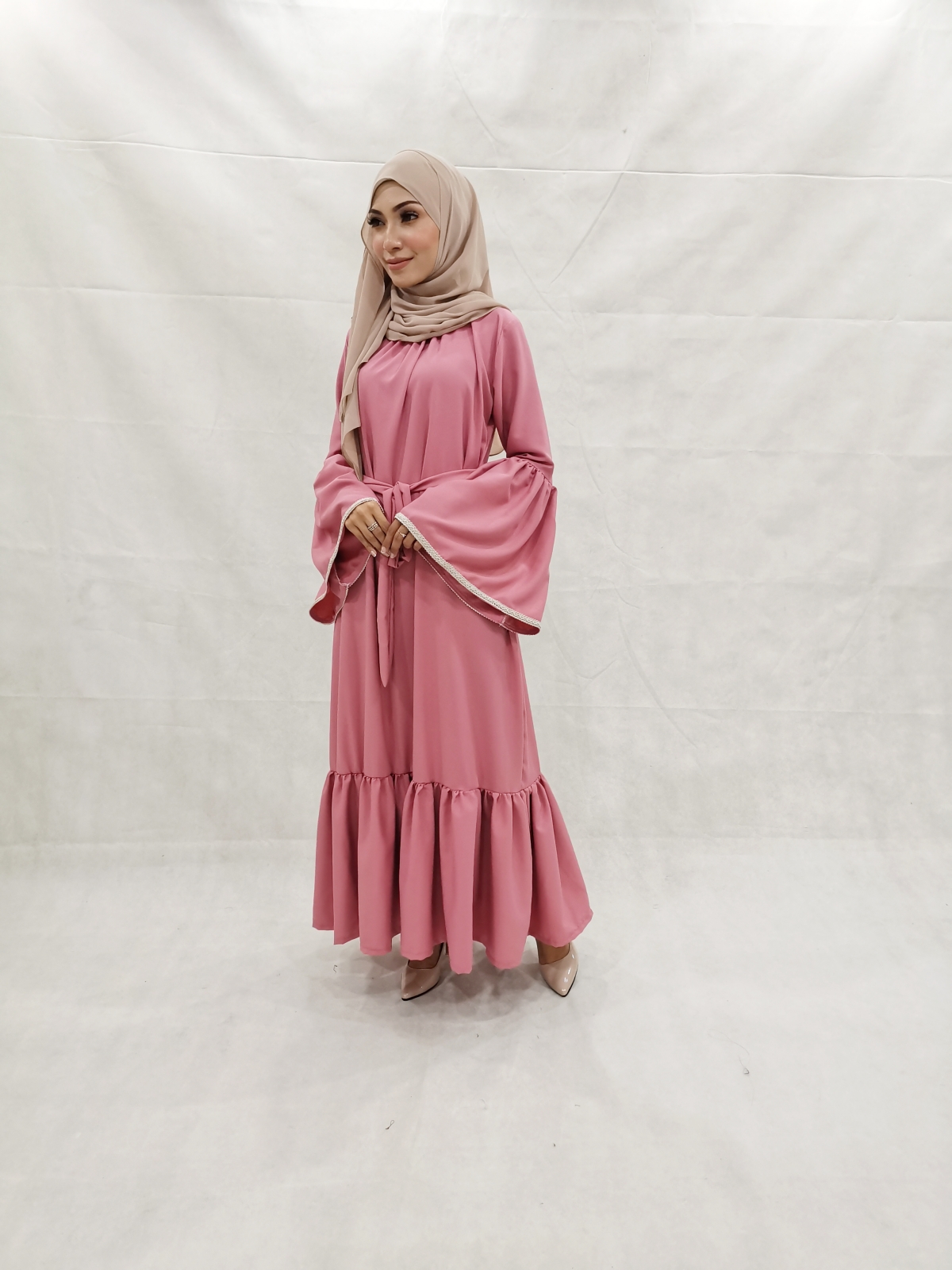 SW5206 MODERN WOMEN'S JUBAH PINK