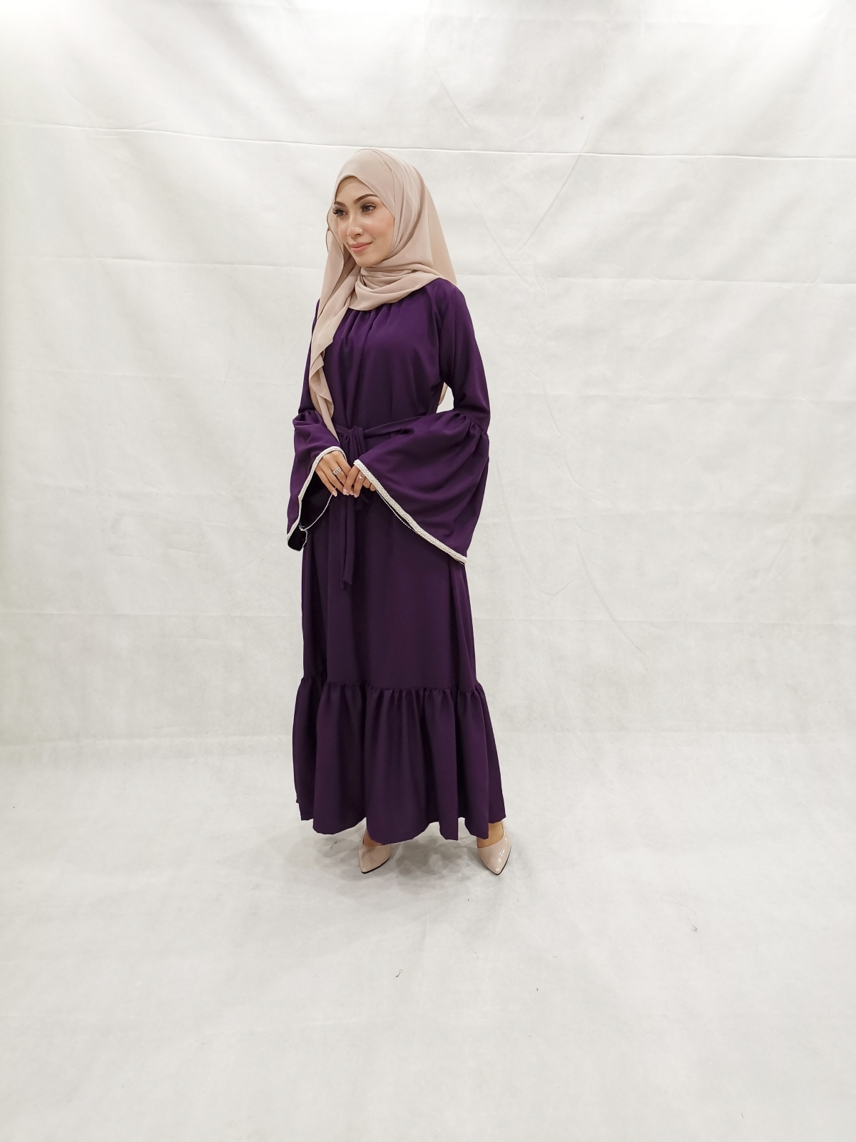 SW5206 MODERN WOMEN'S JUBAH PURPLE