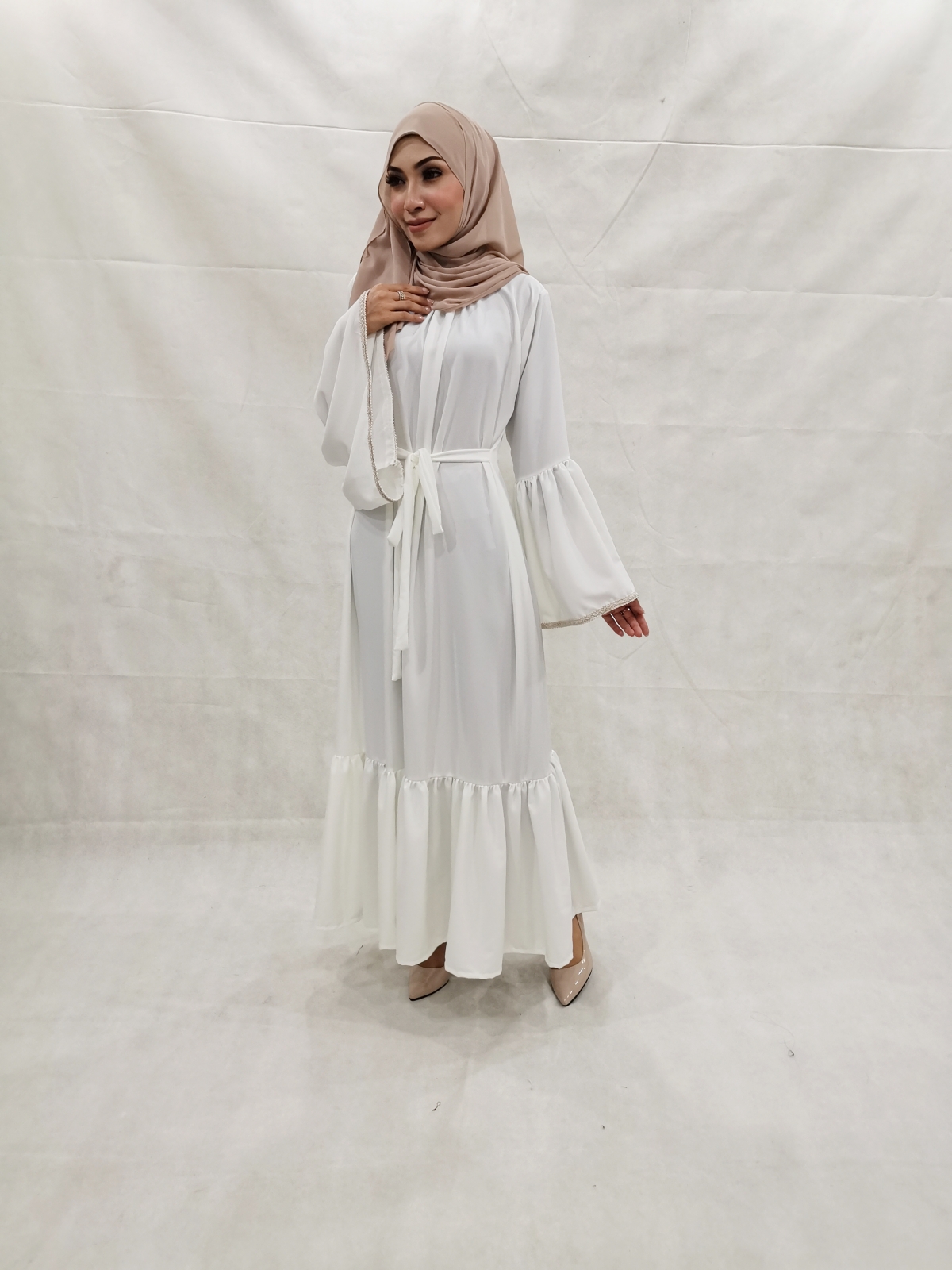 SW5206 MODERN WOMEN'S JUBAH WHITE