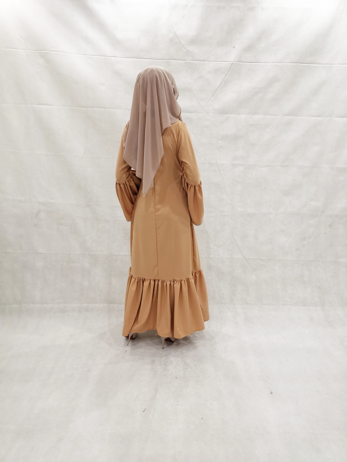 SW5206 MODERN WOMEN'S JUBAH BROWN
