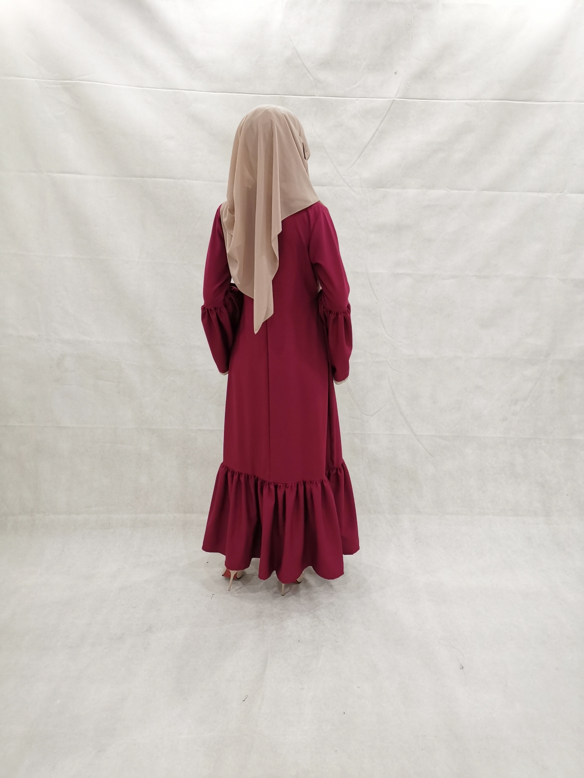 SW5206 MODERN WOMEN'S JUBAH MAROON