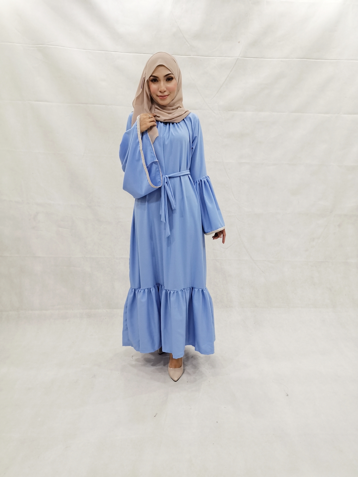 SW5206 MODERN WOMEN'S JUBAH BLUE