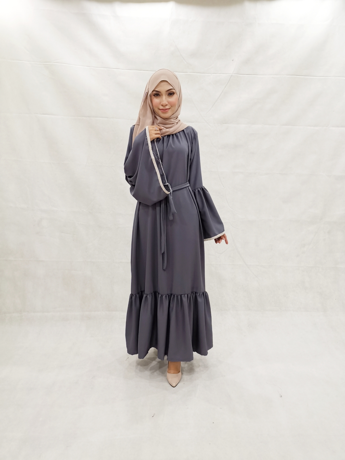 SW5206 MODERN WOMEN'S JUBAH GREY