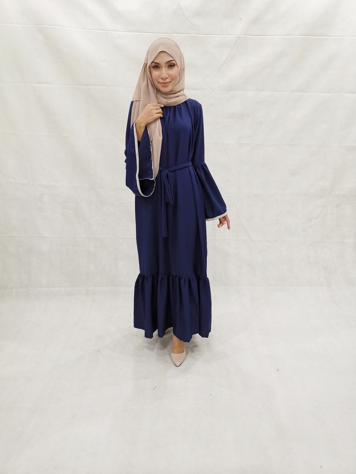 SW5206 MODERN WOMEN'S JUBAH NAVY BLUE