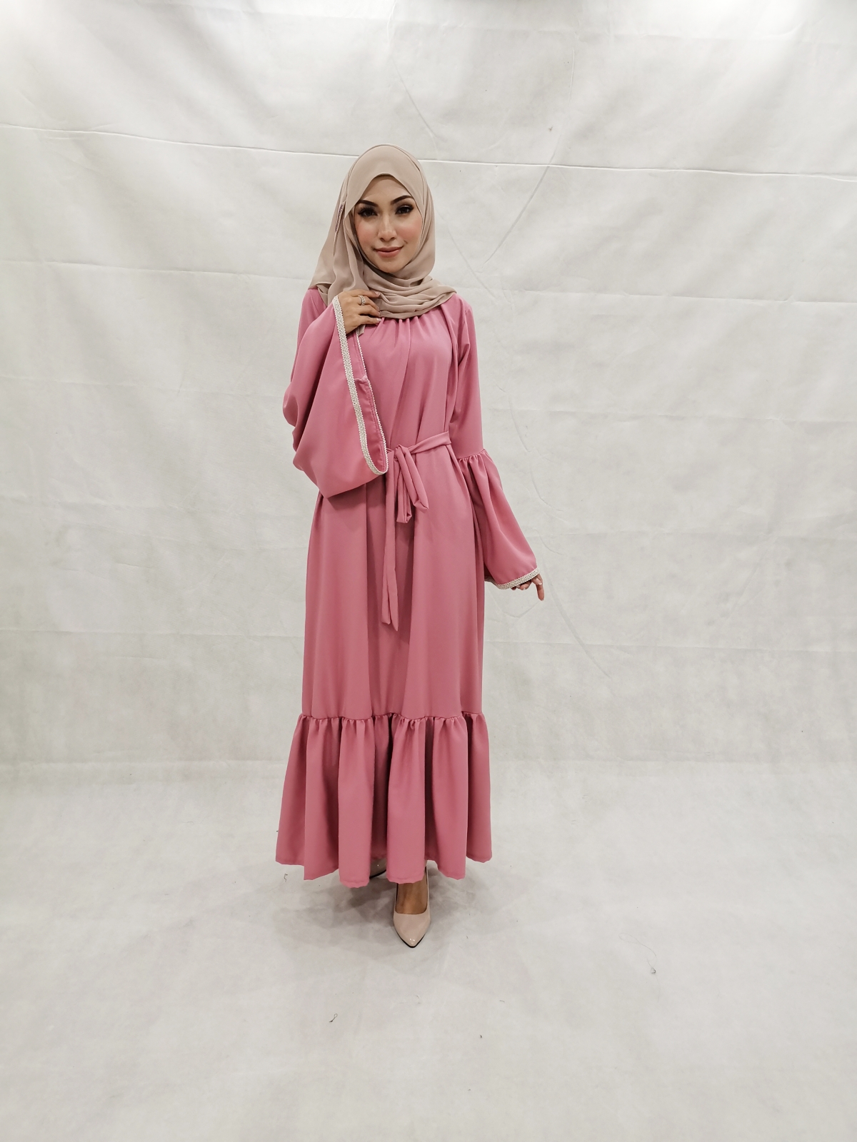 SW5206 MODERN WOMEN'S JUBAH PINK