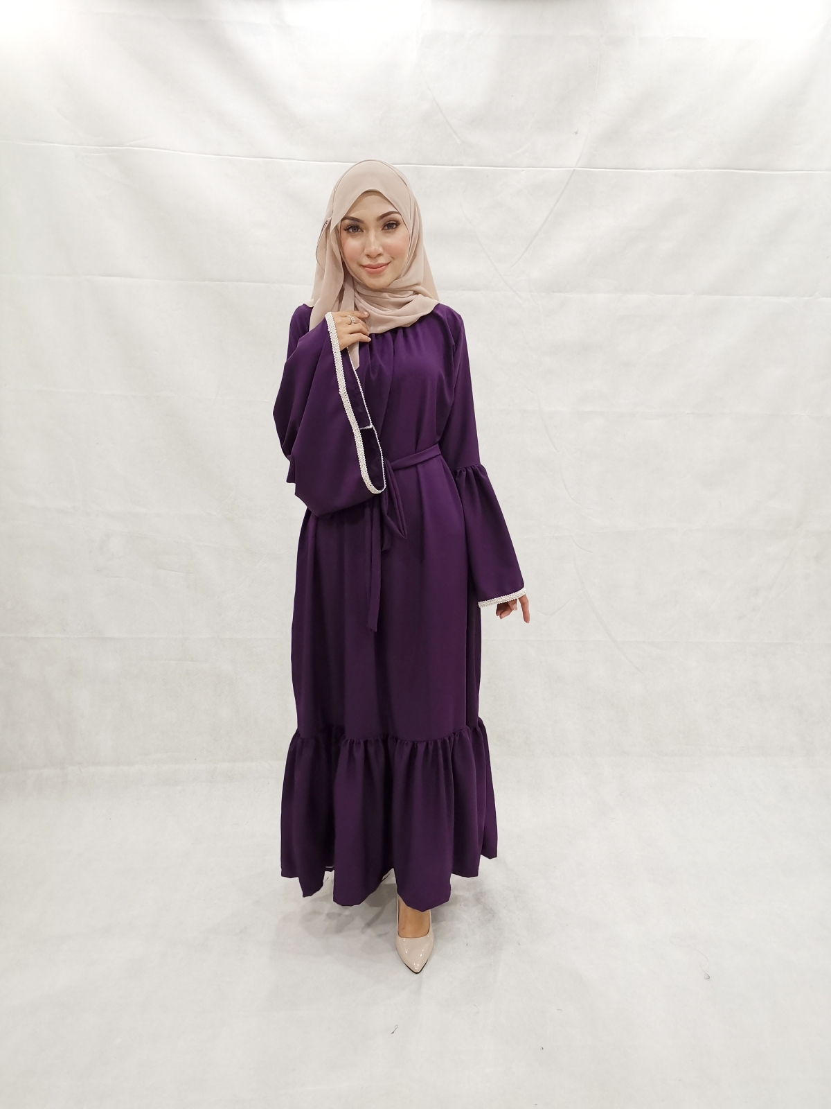 SW5206 MODERN WOMEN'S JUBAH PURPLE