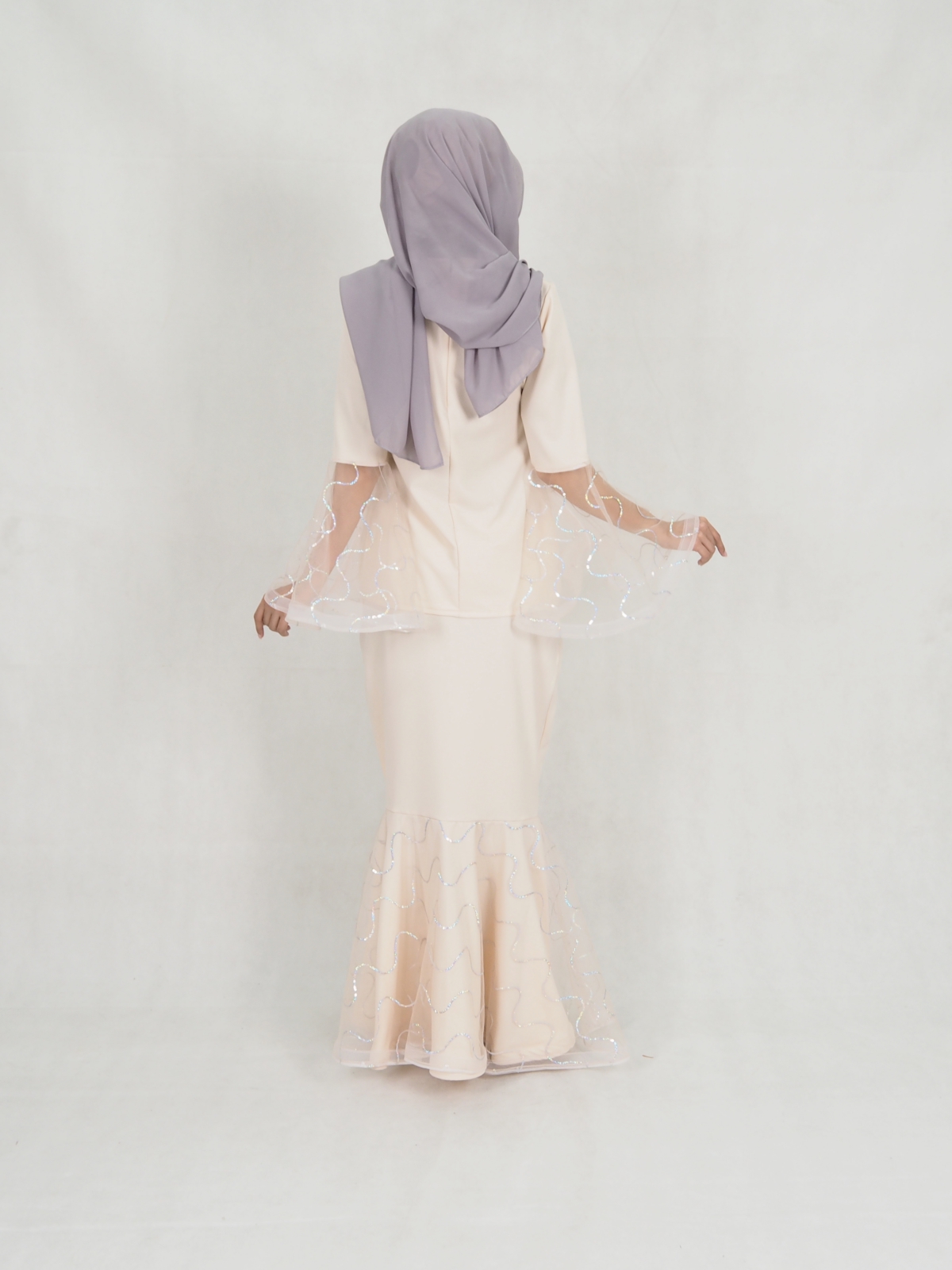 SW5207 TRENDY MODERN KURUNG CREAM