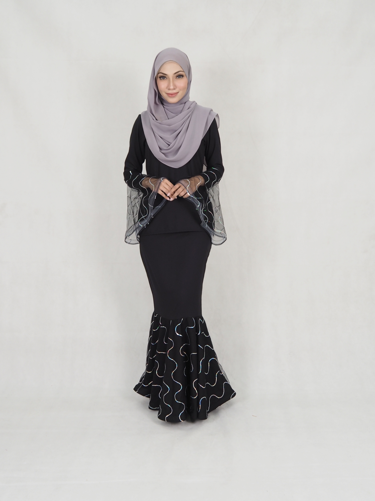 SW5207 TRENDY MODERN KURUNG BLACK