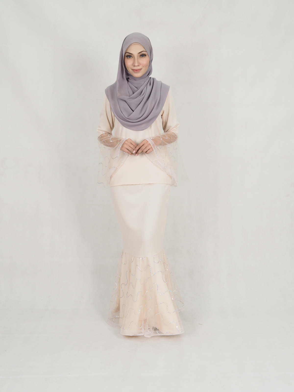 SW5207 TRENDY MODERN KURUNG CREAM