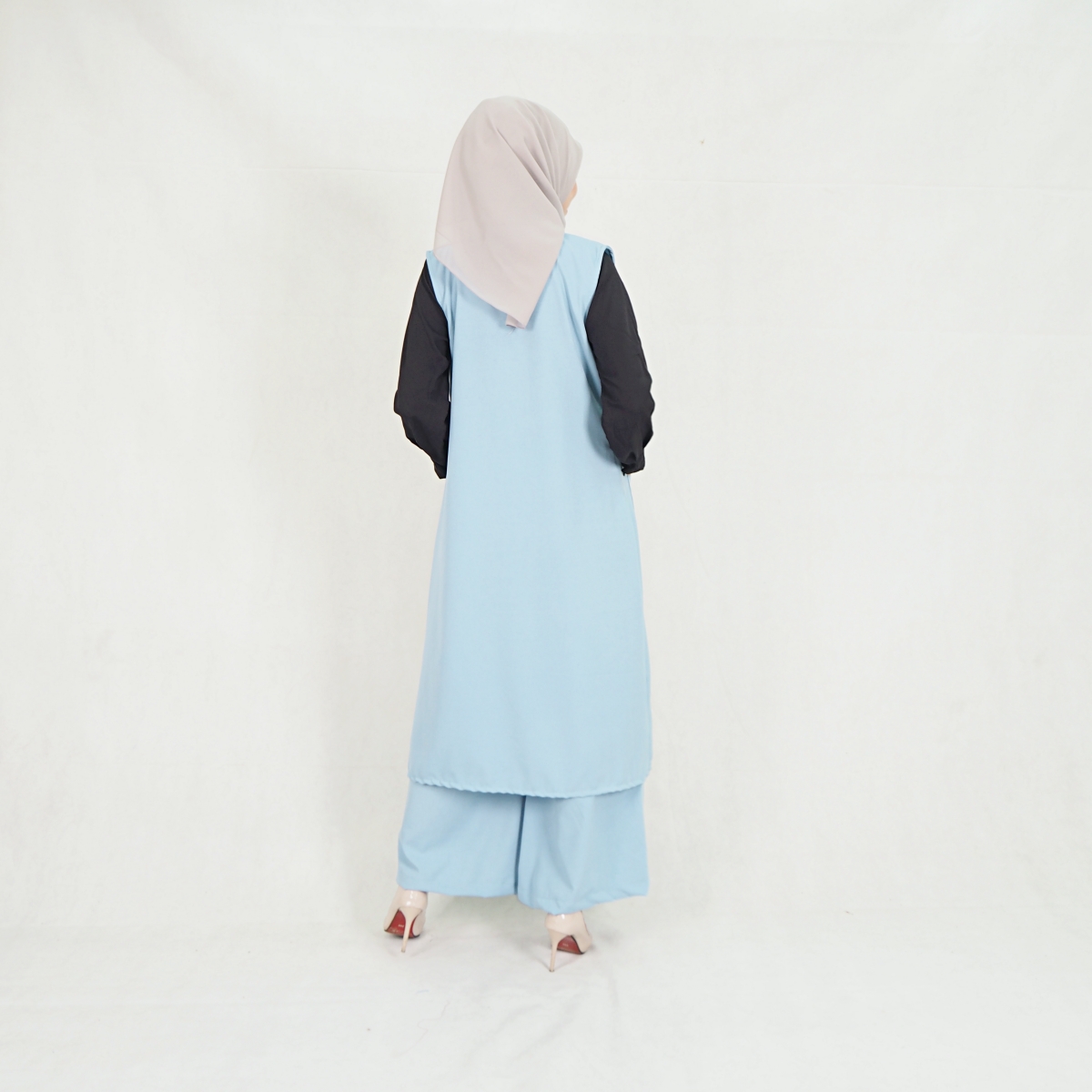 SW5209 WOMEN'S FASHION BLOUSE & PANT SET BLUE