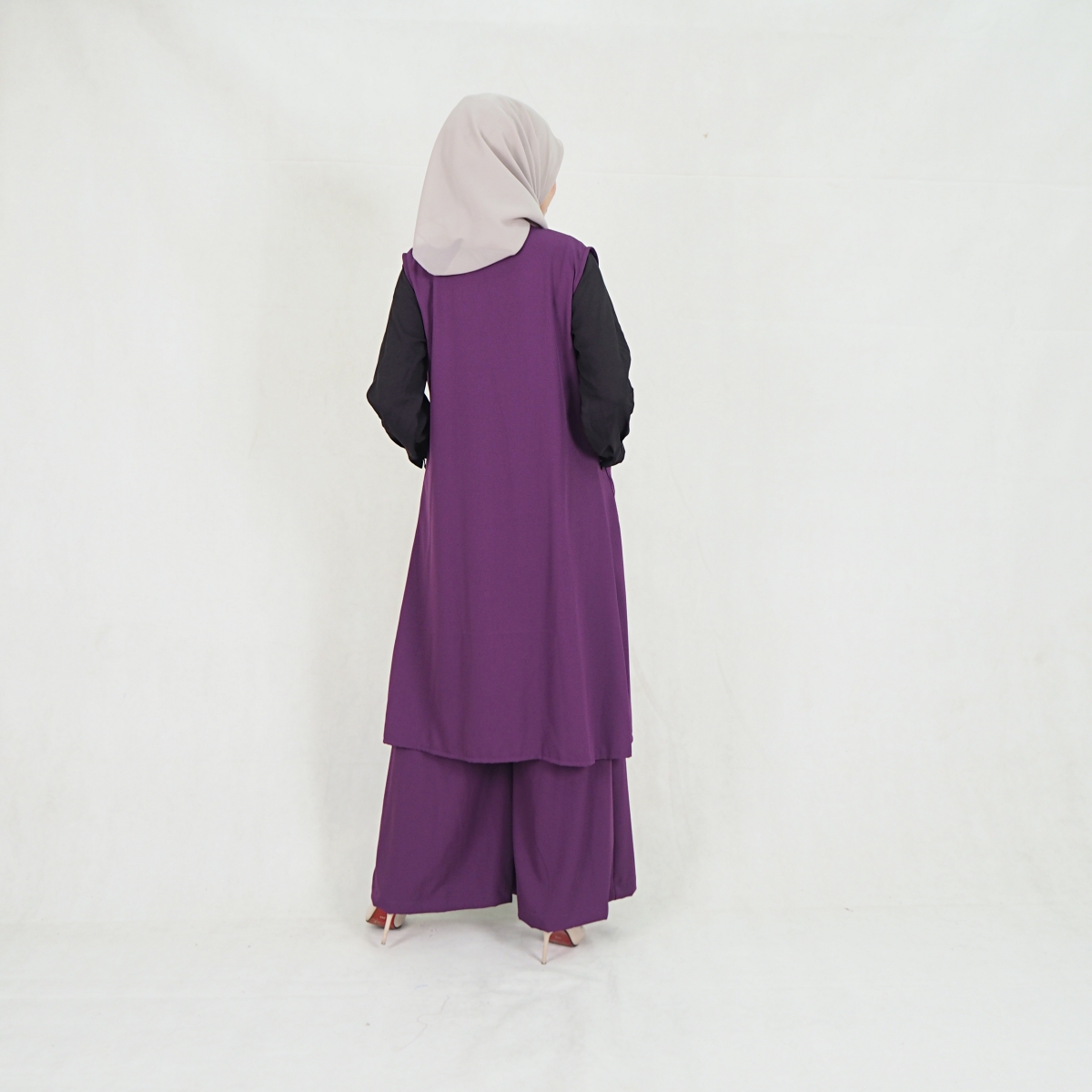 SW5209 WOMEN'S FASHION BLOUSE & PANT SET PURPLE