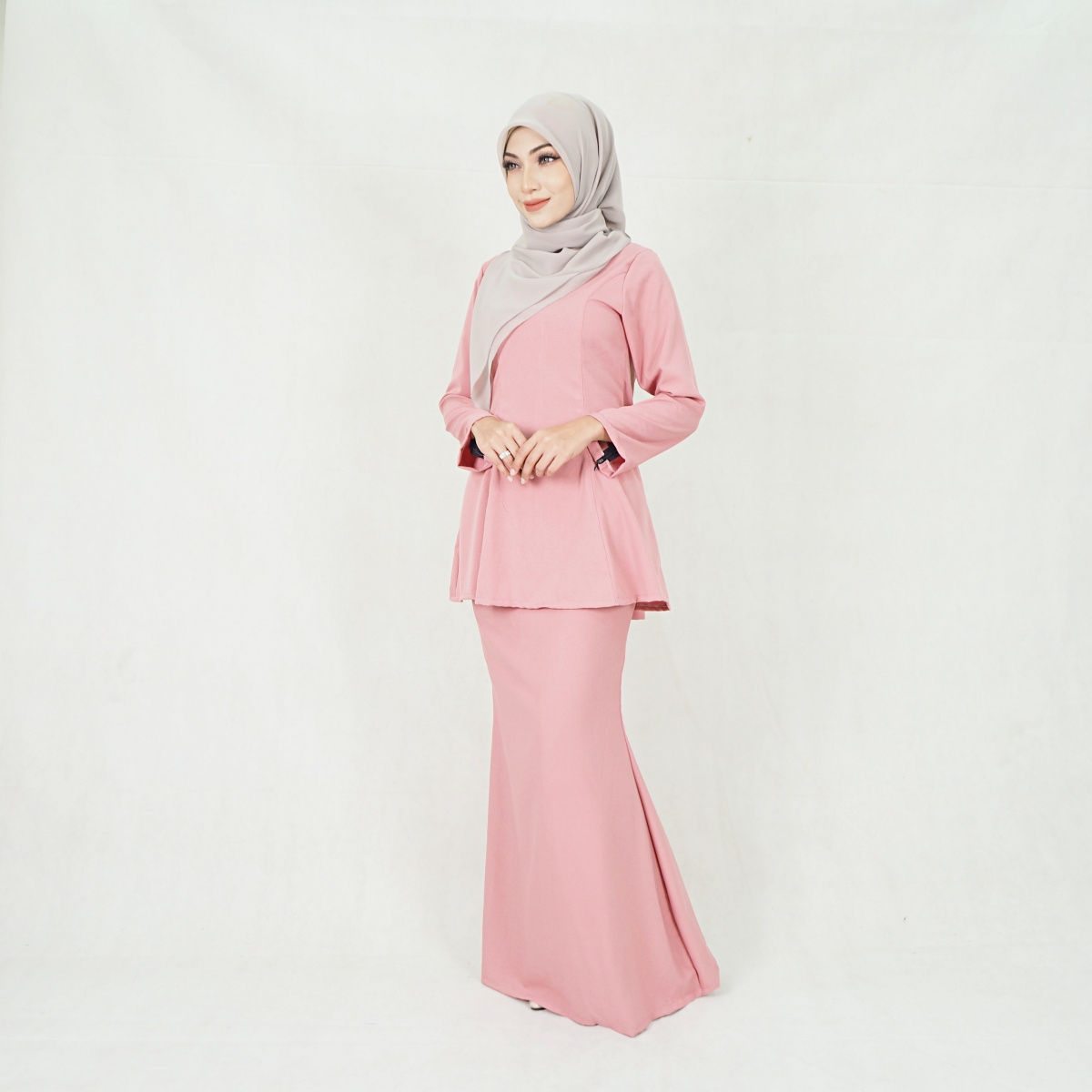 SW5214 WOMEN'S PLAIN BAJU KURUNG PINK