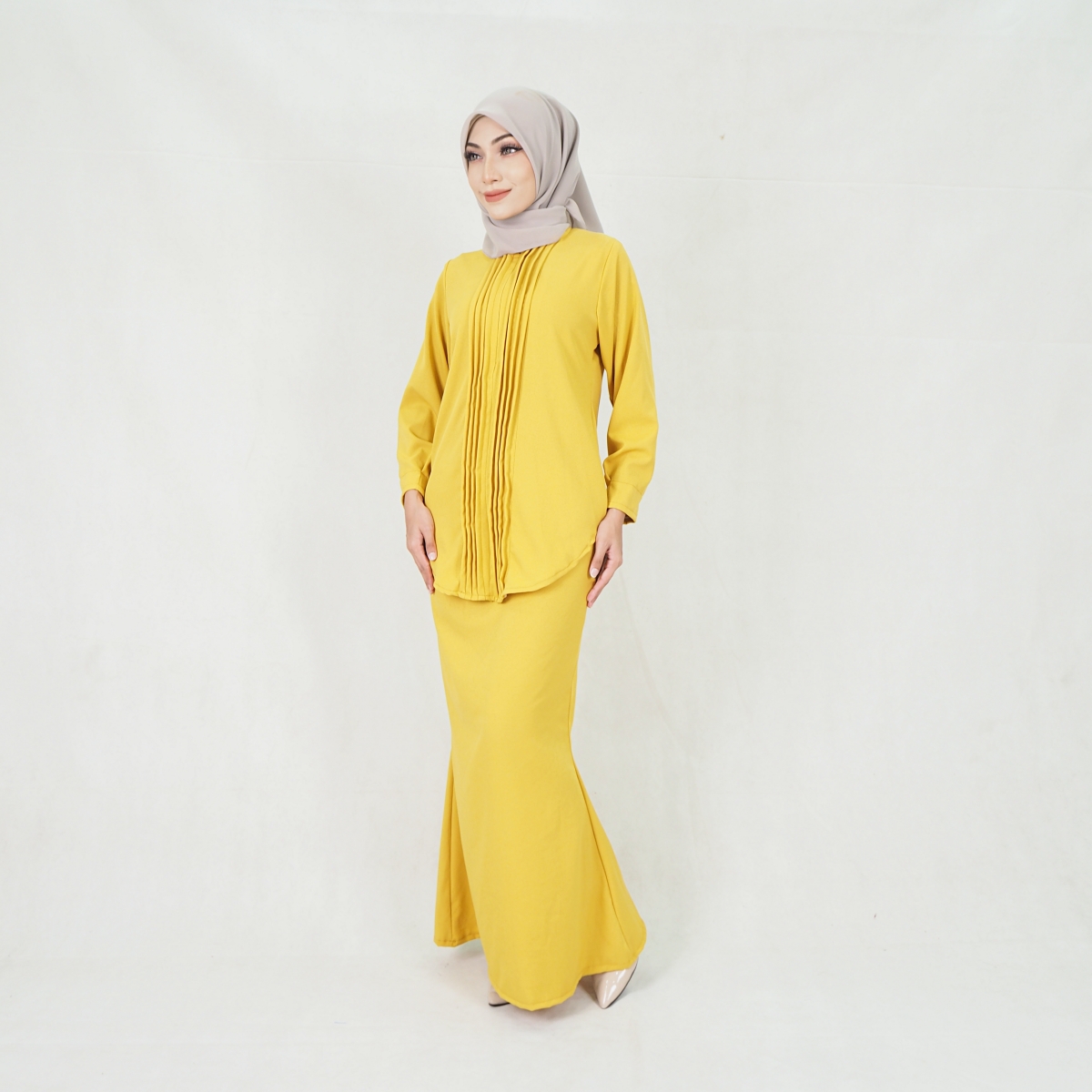 SW5215 WOMEN'S KURUNG SET MUSTARD