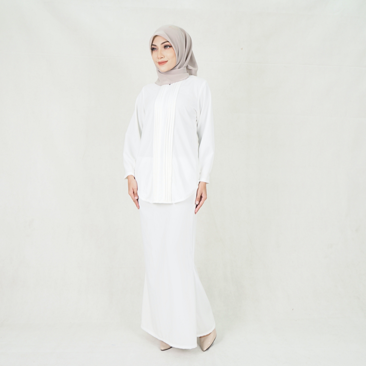 SW5215 WOMEN'S KURUNG SET WHITE  