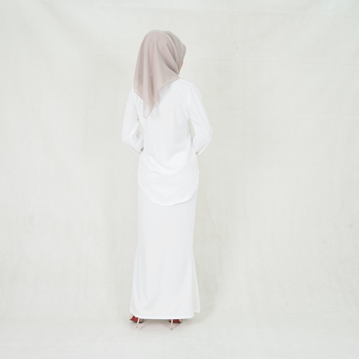 SW5215 WOMEN'S KURUNG SET WHITE  