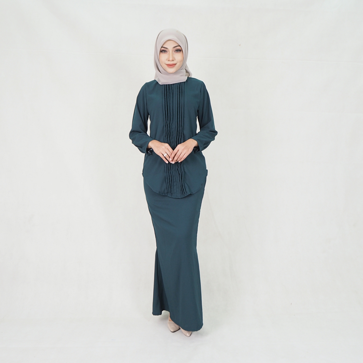 SW5215 WOMEN'S KURUNG SET EMERALD GREEN