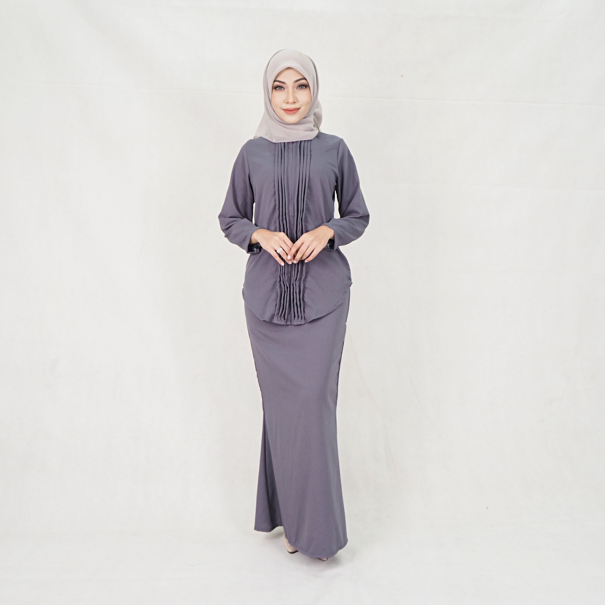 SW5215 WOMEN'S KURUNG SET GREY