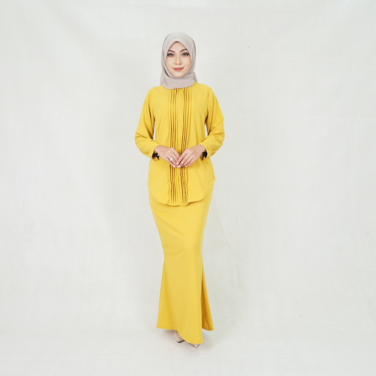 SW5215 WOMEN'S KURUNG SET MUSTARD
